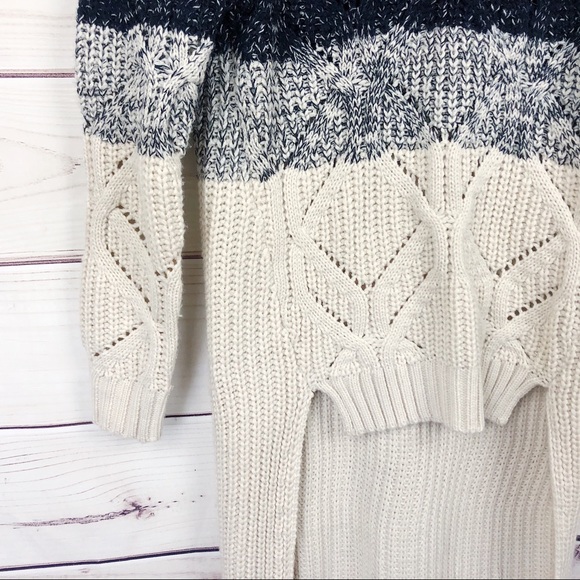 Smash! Blue Ombré High Low Cable Knit Sweater XS - Picture 5 of 8